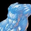 Iceman, mutante con la habilidad de generar la cantidad de hielo que el desee de su cuerpo, igualmente cubierto.