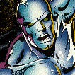 Silver Surfer, el heraldo de Galactus, poseedor del poder csmico, fuerza y vigor superhumanos, deslizador experto y con la habilidad de reacomodar sus clulas